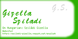 gizella sziladi business card